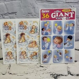 Angel Babies Cherubs Scrapbooking Stickers Lot Paper Magic Crafts Vintage